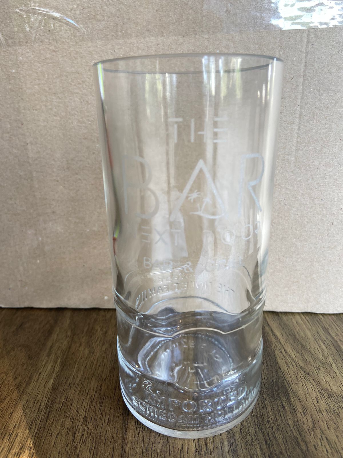 Handcrafted from recycled glass